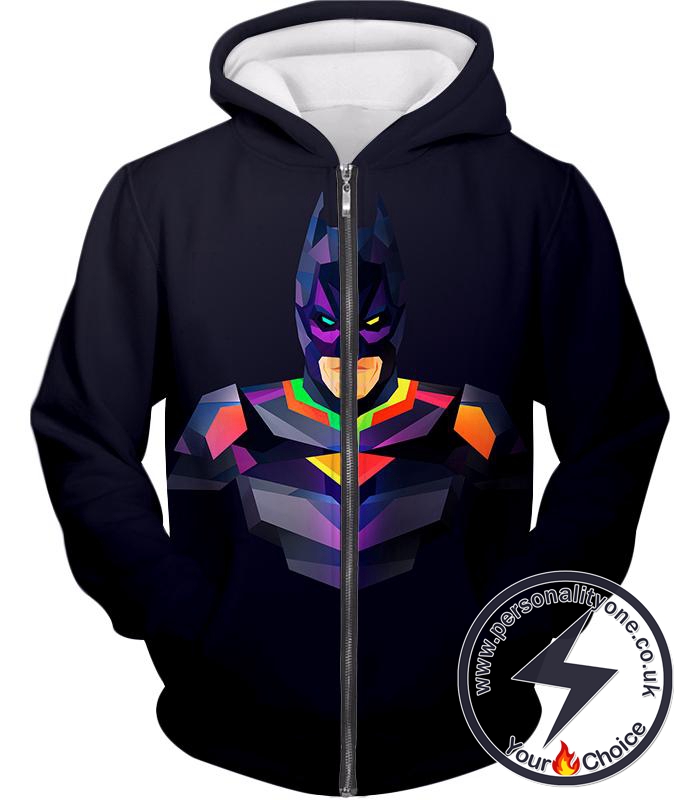 Batman Psychedelic Promo Cool Black Zip Up Hoodie